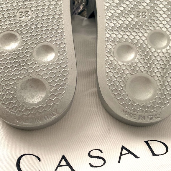 Casadei Crystal-Embellished Pool Slides Size 38IT or 8US - Picture 5 of 13